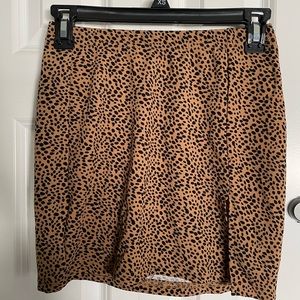Cheetah print mini skirt